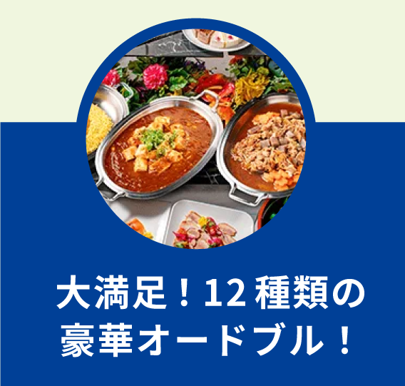大満足！12種類の豪華オードブル！